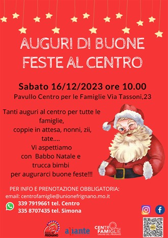 Auguri di buone feste al Centro per le Famiglie - 16 dicembre 2023